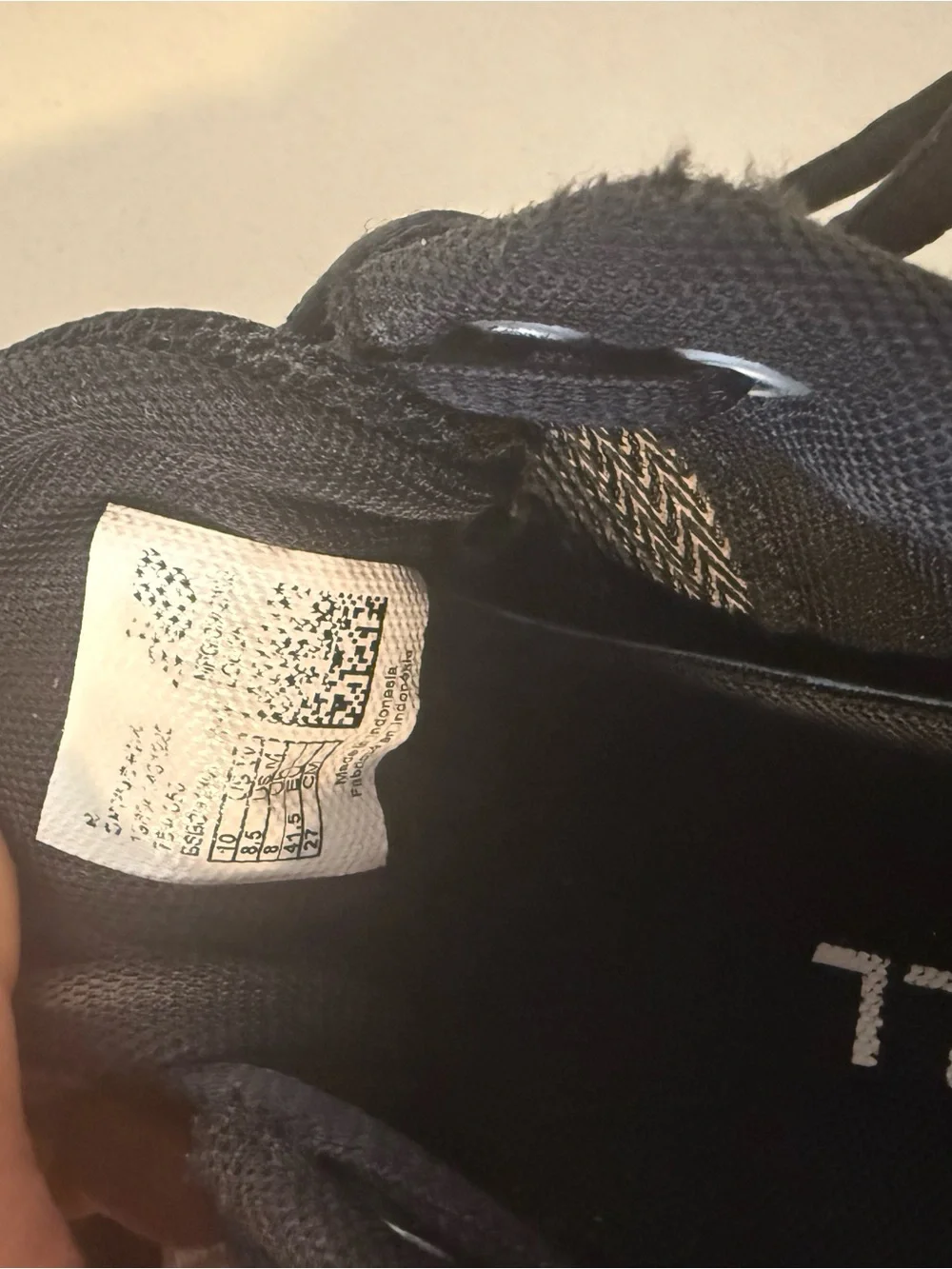 Black NB Cleats with White Insole Lettering great shape like new size M 8.5 W 10